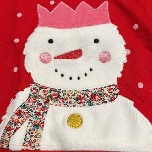 Amazon girls Christmas polka dot snowman sweatshirt size 3T - Picture 3 of 7